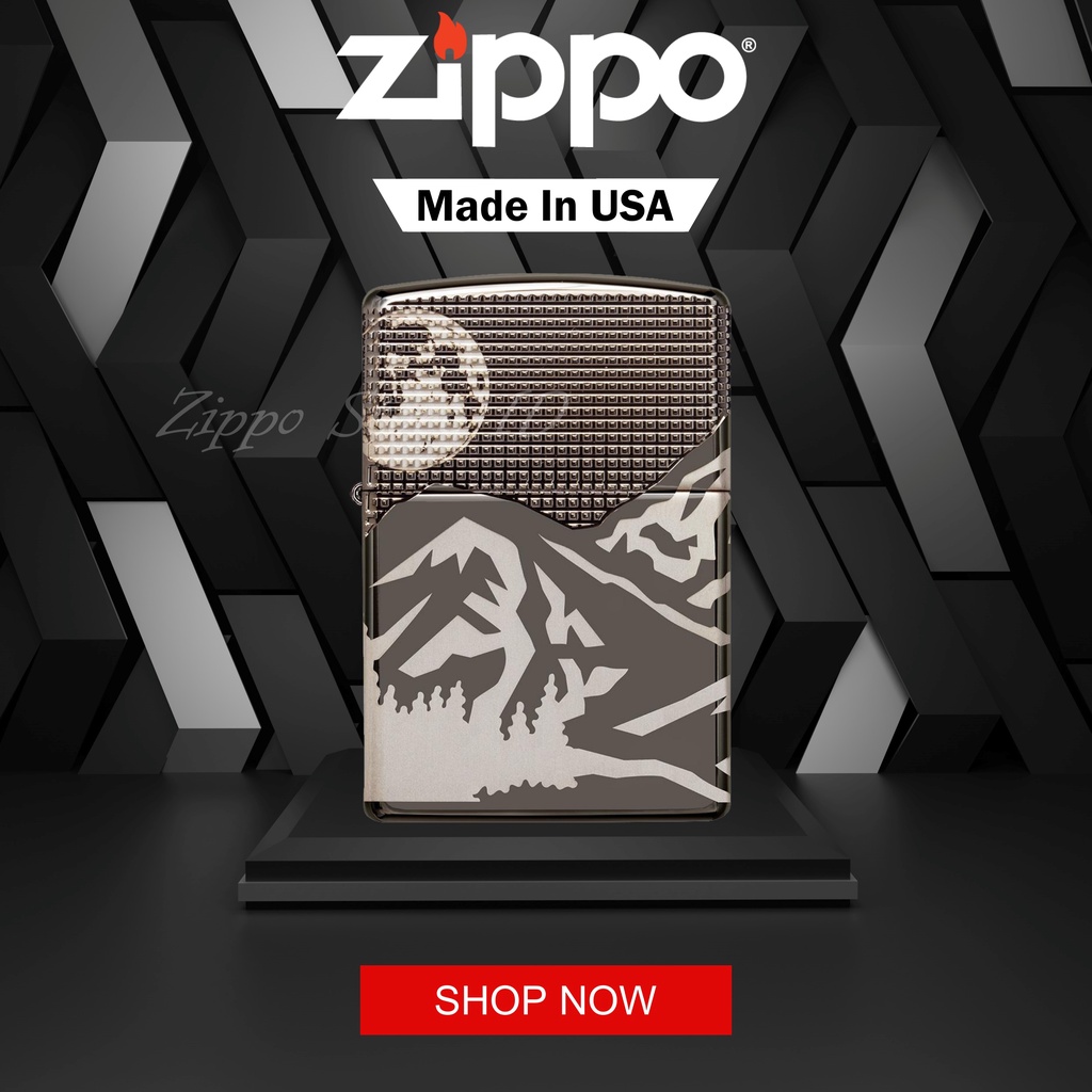 Zippo Armor Mountain Design 49299 Original Made In USA