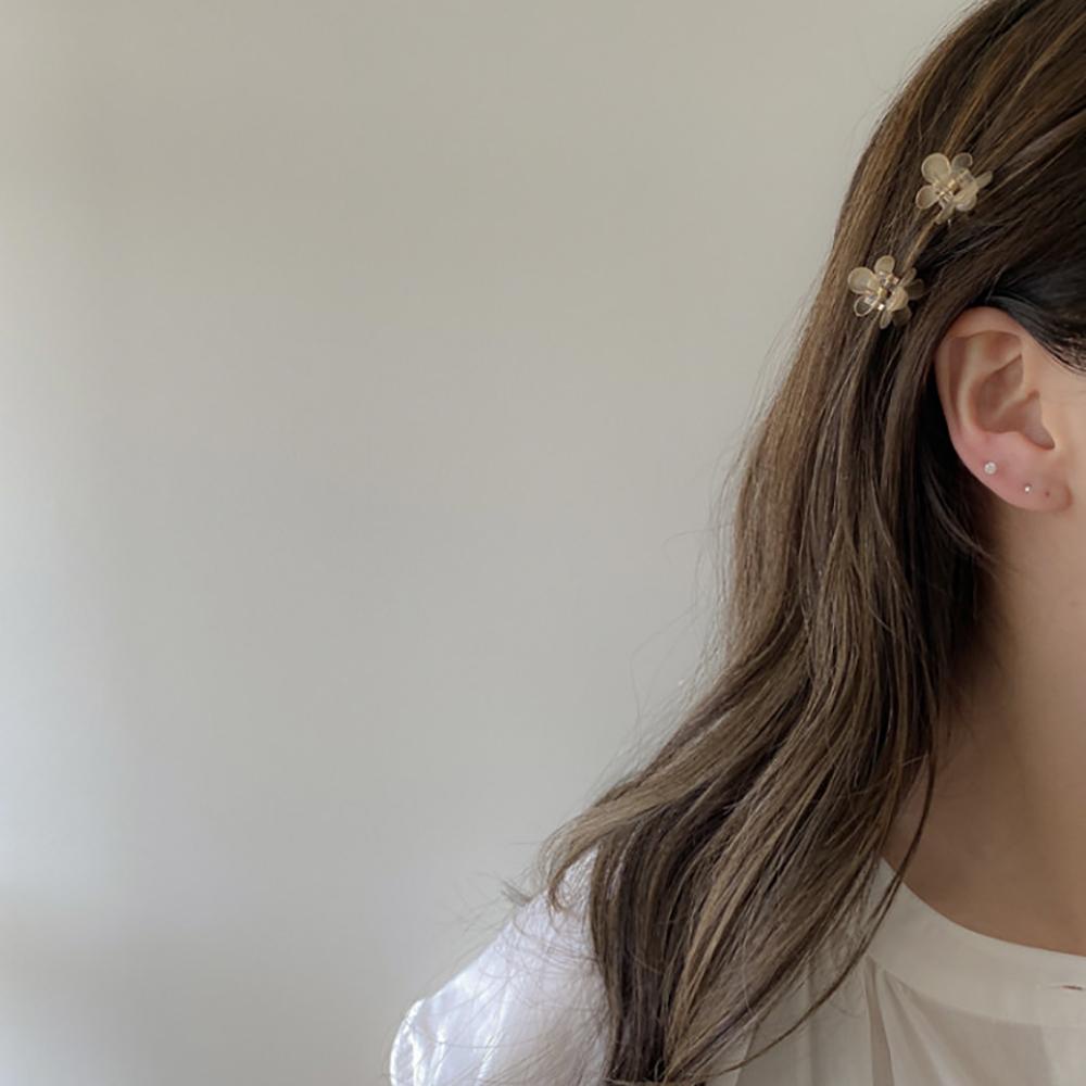 Agustinina Flower Hair Claw Lucu Wanita Korea Mutiara Hadiah Jepit Rambut