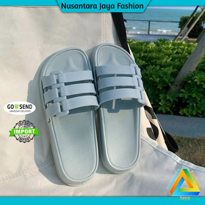 Sandal Wanita Strap 3 Jelly Import Terbaru Balance V202 S8D