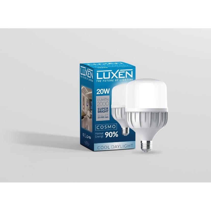 LUXEN Lampu LED BULB 20 Watt / 20w Putih / Kuning