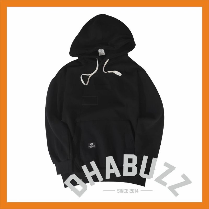 Sweater Hoodie solid Polos fleece tebal Premium DHABUZZ OFFICIAL