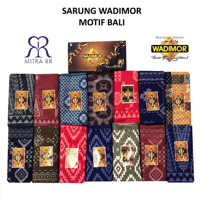 MitraRR Sarung Tenun WADIMOR motif BALI Grosir 10 PCS Pilih Warna Sarung Dewasa