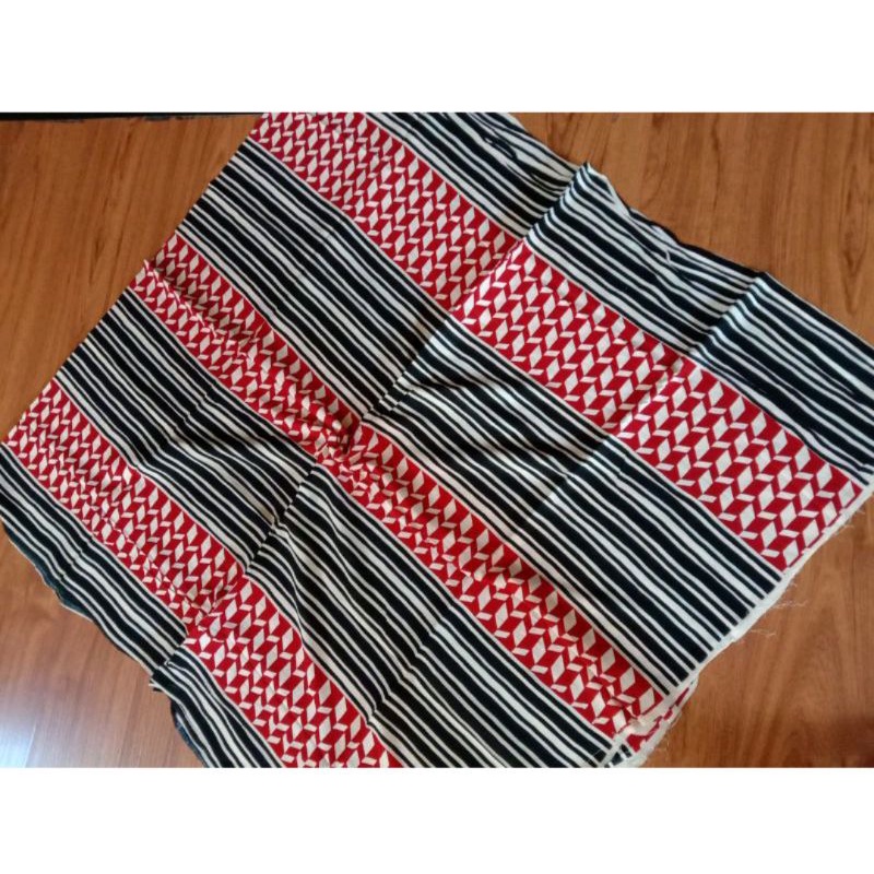 kain batik katun paris motif garis sejajar