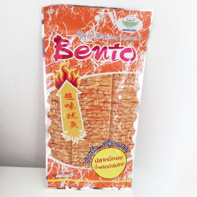 

Bento Squid Snack Juhi Extra Spicy Naprik ORI 20 Gram Import Thailand - Orange 20 Gram