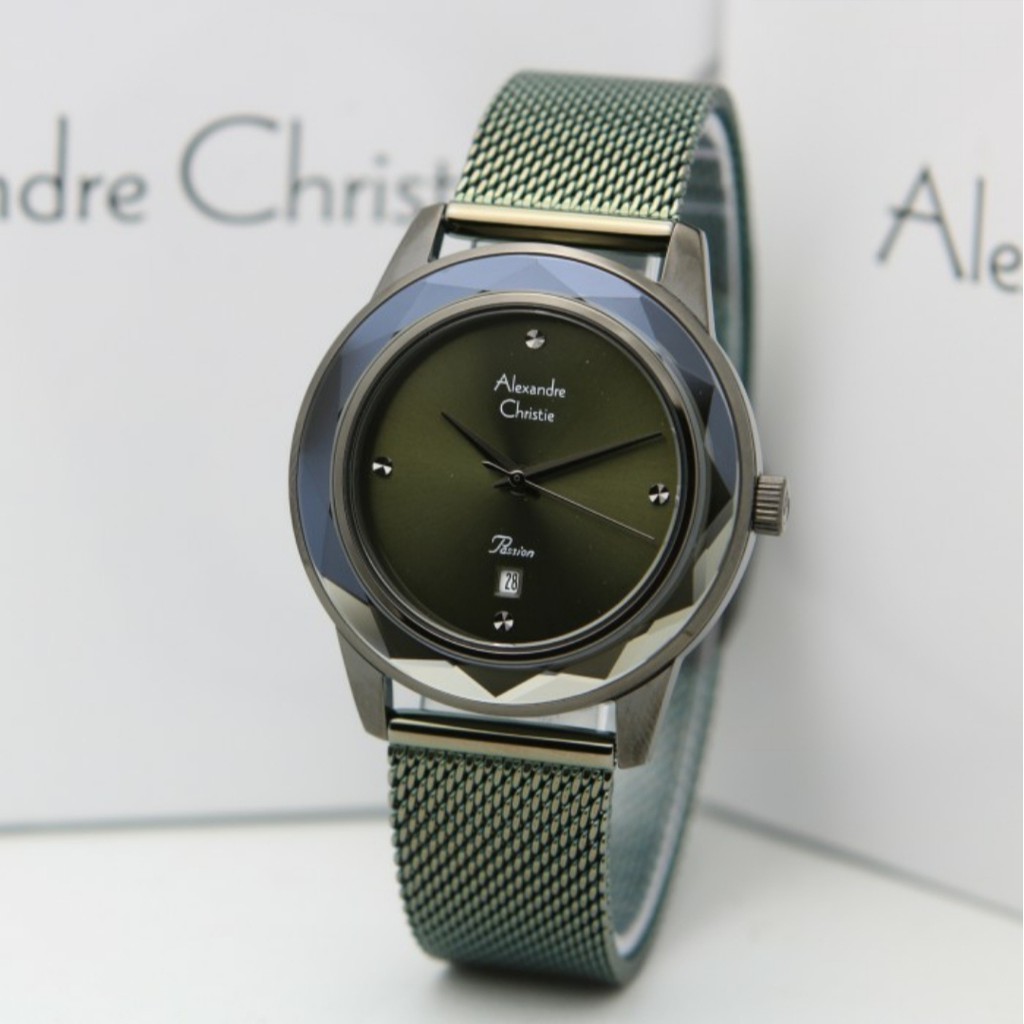 Alexandre Christie AC2908 Original Jam Tangan Wanita Stainless Green