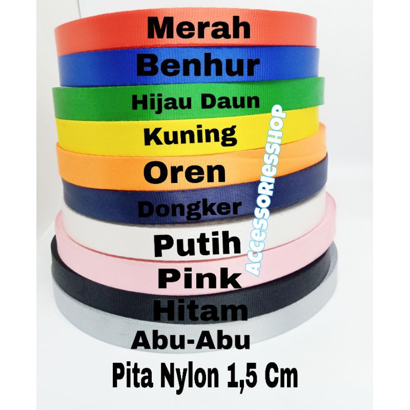 

RB Tali nylon 1,5Cm dan 2,5Cm tali id card tali lanyard-1Roll