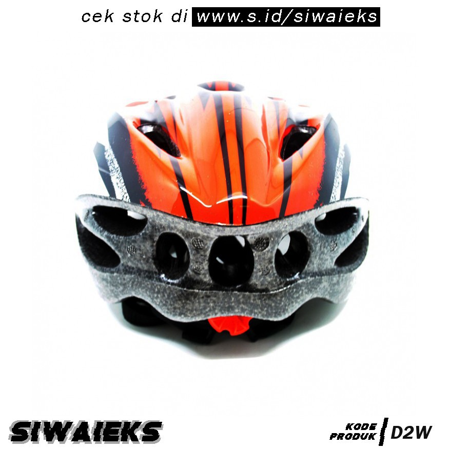 D2W TaffSPORT Helm Sepeda EPS Foam PVC x31 Red/Black Grab Medan