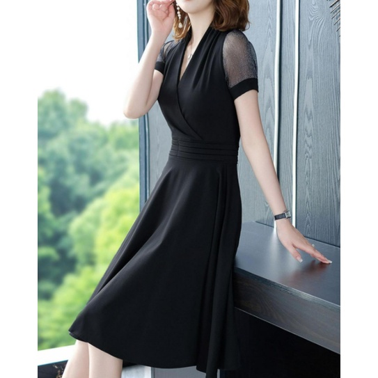 DRESS CASUAL MID-LENGTH ROK KOREAN STYLE DS16