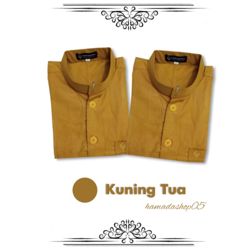 BAJU KOKO HAIBAH MODEL AMMU WARNA KUNING MUSTRAD
