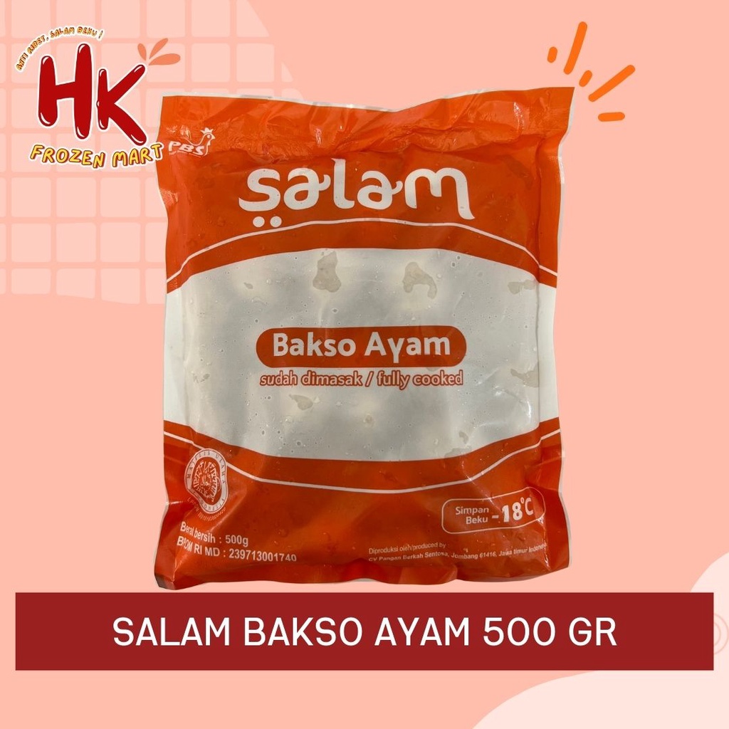 

Salam Bakso Ayam & Sapi 500 gr isi 50 biji | sosis sapi grill bakar HK Frozen Mart