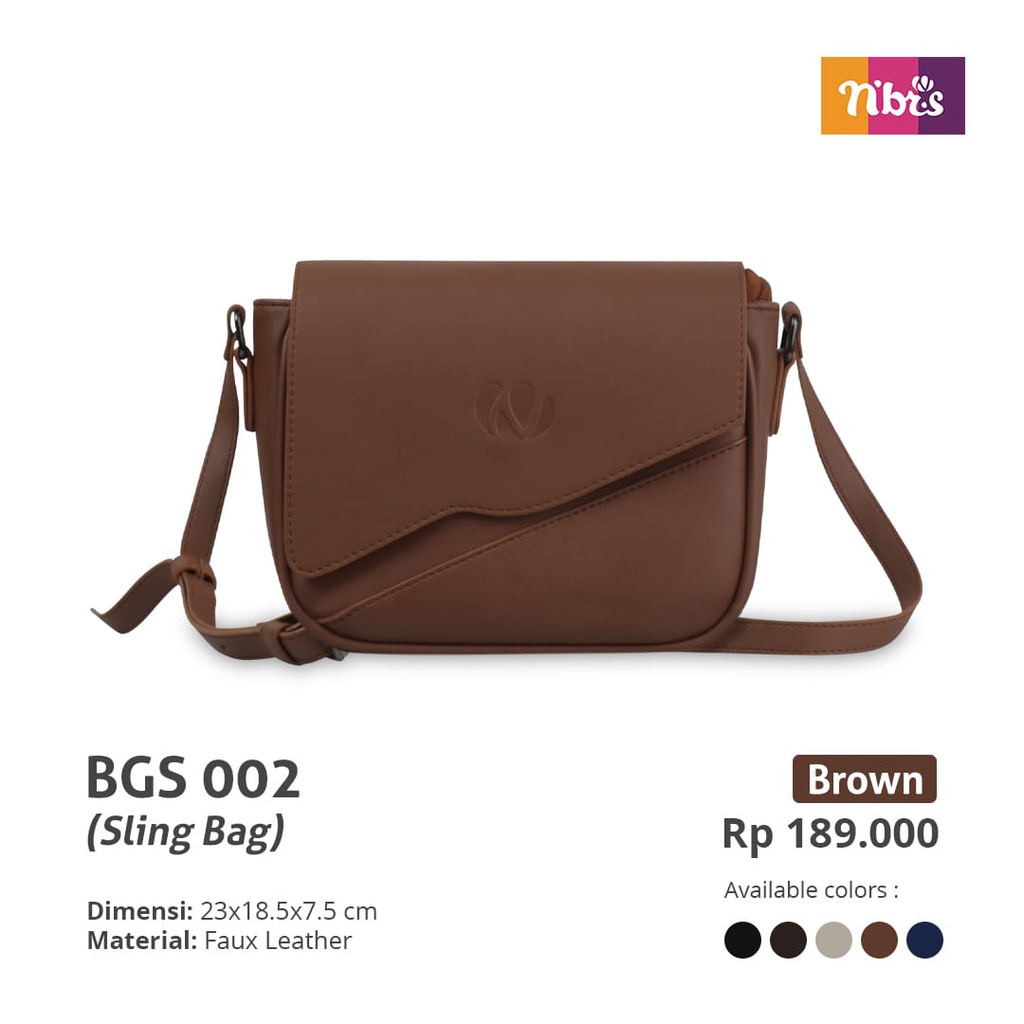 Nibras Sling Bag BGS 002 Tas NBRS Terbaru Simple Kekinian