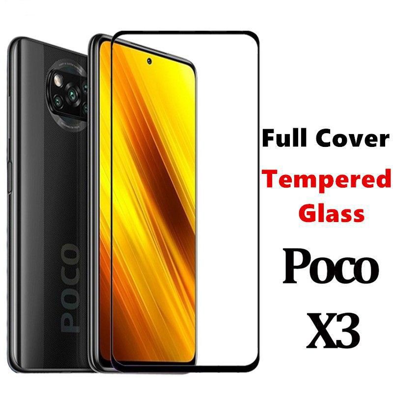 Tempered Glass XIAOMI POCO X3/M3/M3 PRO/F3 New Full Screen Premium Protector Quality