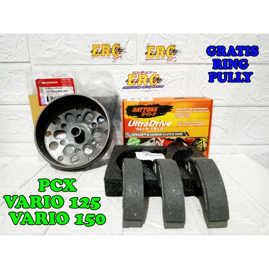 PAKET UPGRADE CVT ANTI GREDEG KAMPAS GANDA + MANGKOK CUSTOM VARIO 125-150 / PCX 125-150 ORI CKD