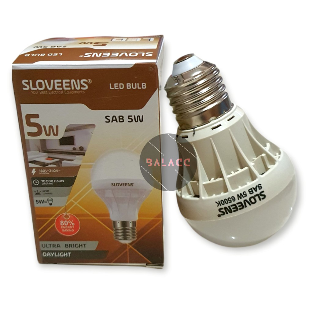 Lampu Led Sloveens SAB 5 Watt Bulb A Series Cahaya Putih