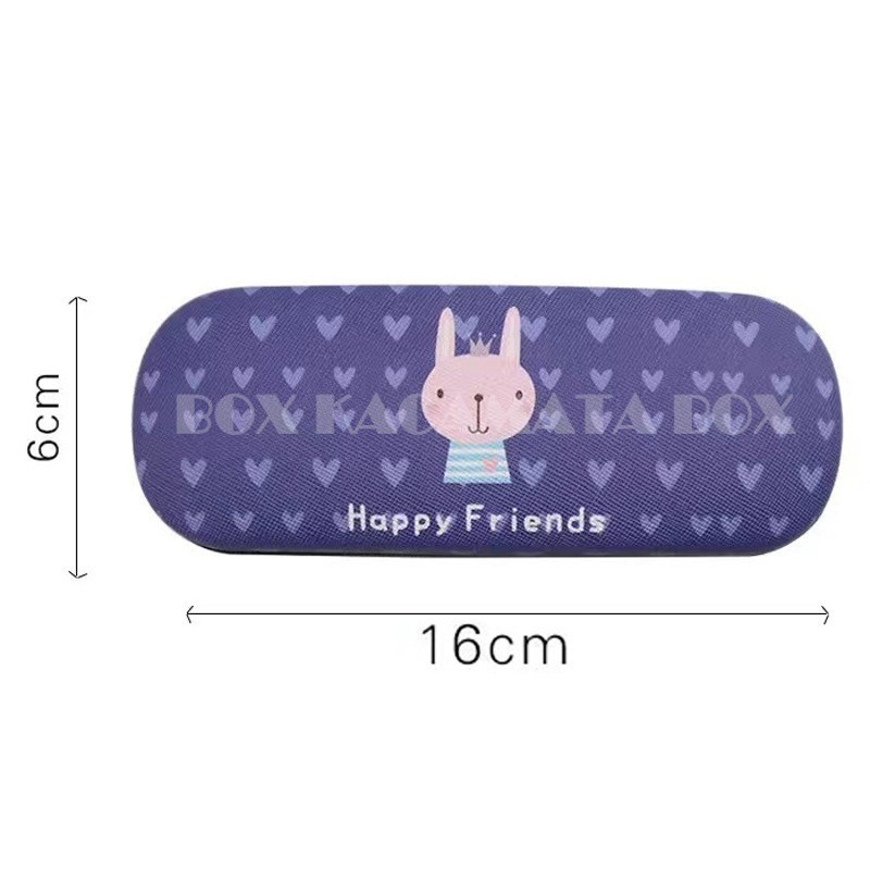 [NEW] Box / Tempat Kacamata Hard Case Karakter Kartun Animals Terbaru PURPLE RABBIT