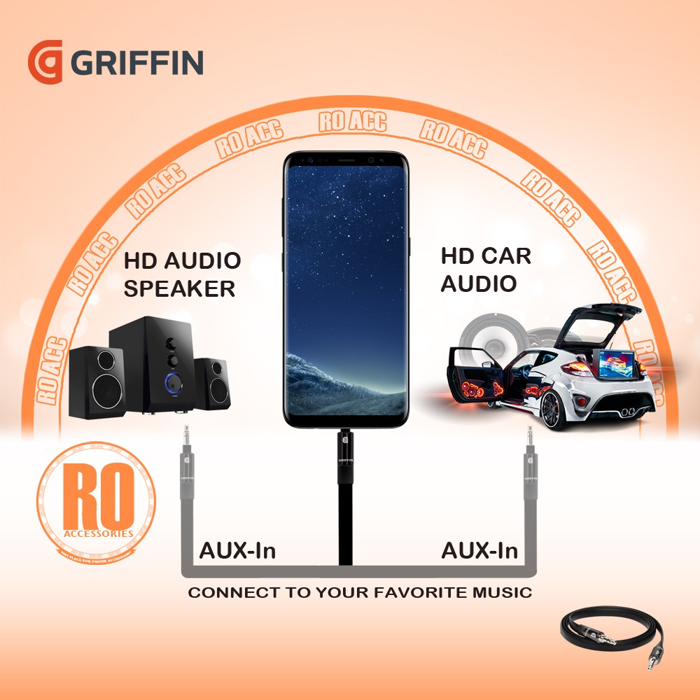 [RO ACC] KABEL AUX GRIFFIN Cable Audio Kabel Salon Speaker