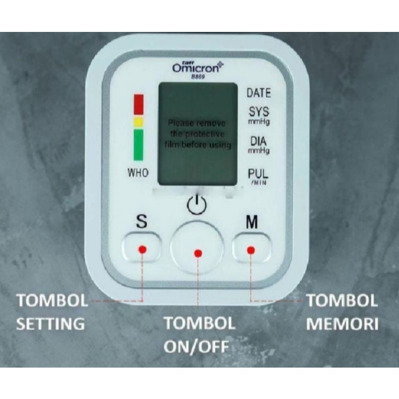 Taff Omicron B869 pengukur tekanan darah/tensi darah tensimeter