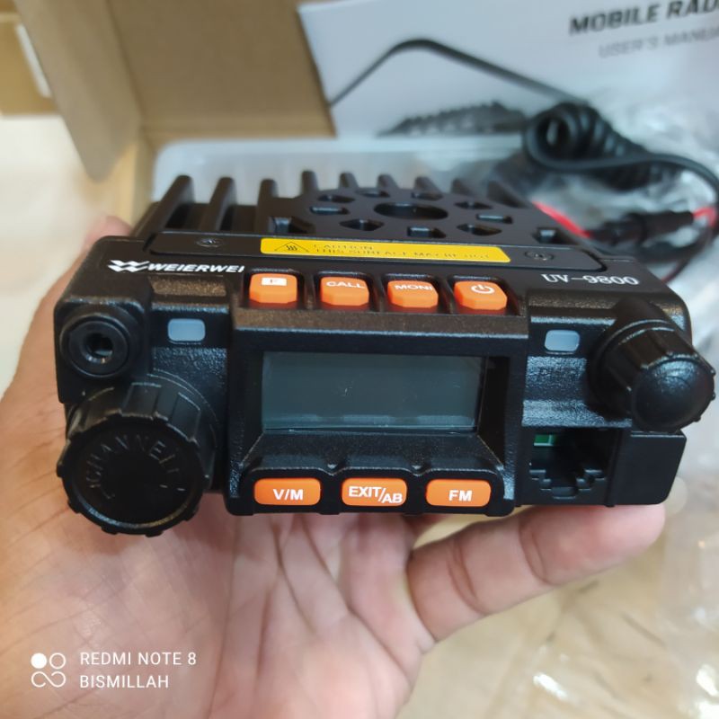 radio rig mini weierwei uv 9800 dual band 25 watt garansi 1 th