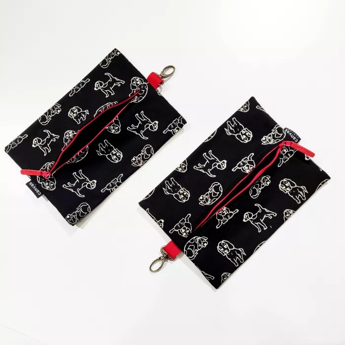 

Tissue Travel Pouch Billy Black Canvas Living