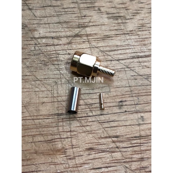 Konektor RP SMA male Crimp Rg316 Rg174 Ring Nickle