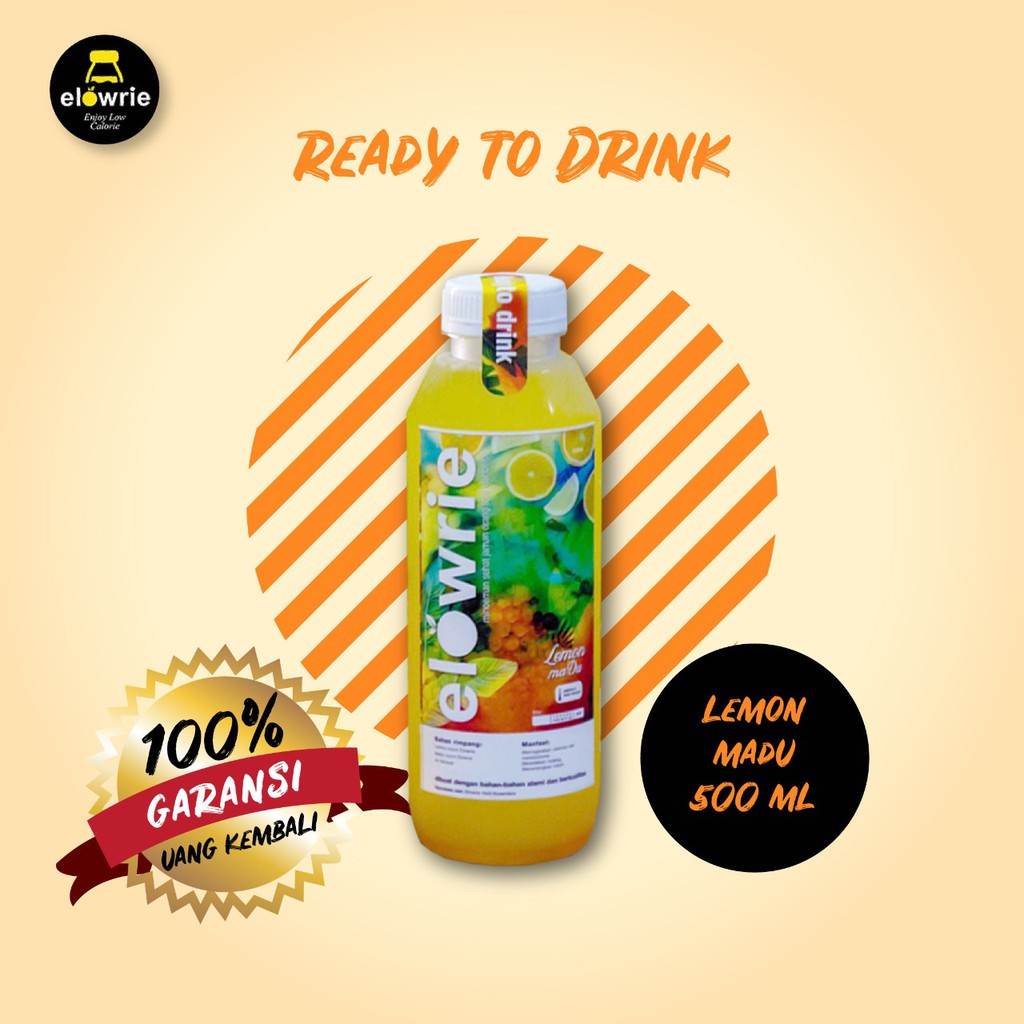 

ELOWRIE READY TO DRINK 500ML / MINUMAN LEMON DAN MADU / MINUMAN SEHAT