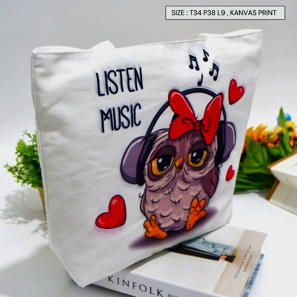 (Monggo Bisa COD) GOODIE / TOTE BAG KANVAS KREM MURAH SABLON TOTEBAG tulisan cap orang tua Totebag putih gambar