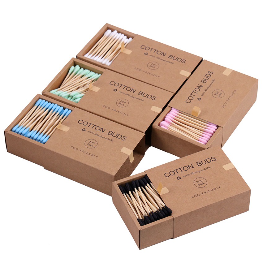 Cotton Buds Bambu Pembersih Telinga Korek Kuping 200PCS