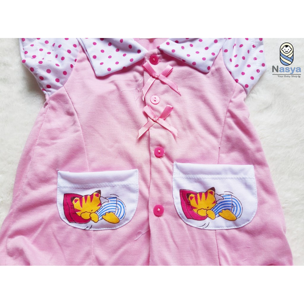 [MK-020] Dress Anak Perempuan / Dress Kerah Bayi + kantong (0-12 bulan)