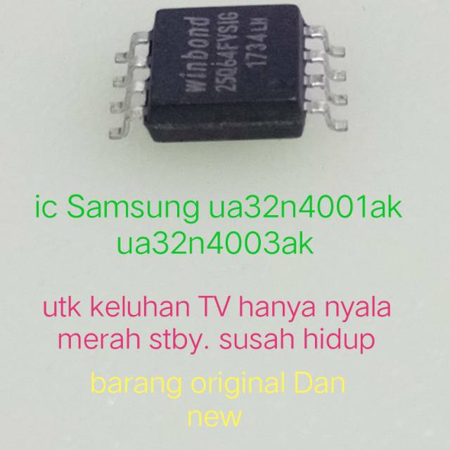 Ic memory eprom spi flash TV led Samsung ua32n4001 ua32n4003