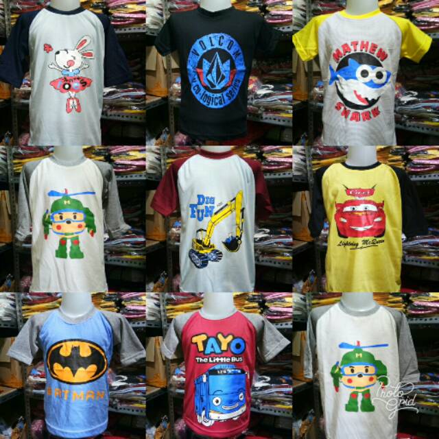 Grosir Kaos anak reglan dan oblong termurah se Indonesia