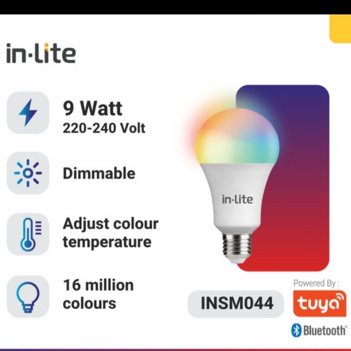 led bluetuir n-Lite Smart Bluetooth LED 9Watt INSM044 Multi Colours