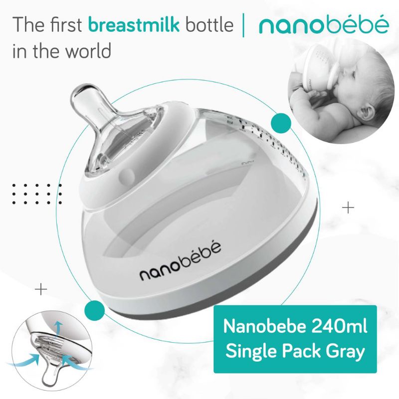 Nanobebe Bottle Breastmilk Single Triple 150ml 240 ml, Botol susu Bayi Nano bebe