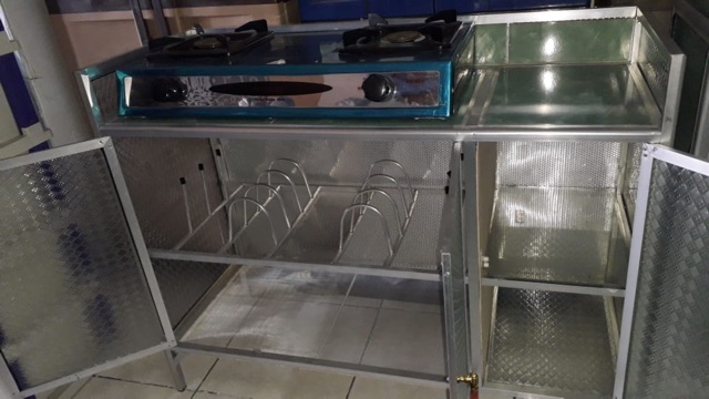 Meja Kompor Keramik Aluminium 3 Pintu