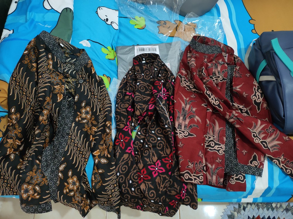 Tey-17 Batik Wanita Asj Sa Hrb026 Kenongo Kemeja Tosca Pendek