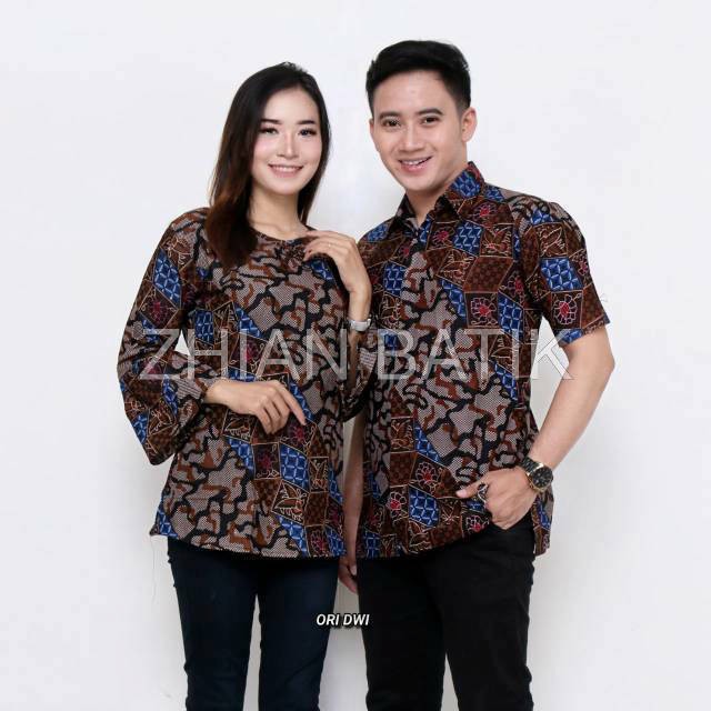 batik sarimbitan Maura Couple - Sania Ruffle Batik Couple / sarimbit batik pekalongan / blus batik
