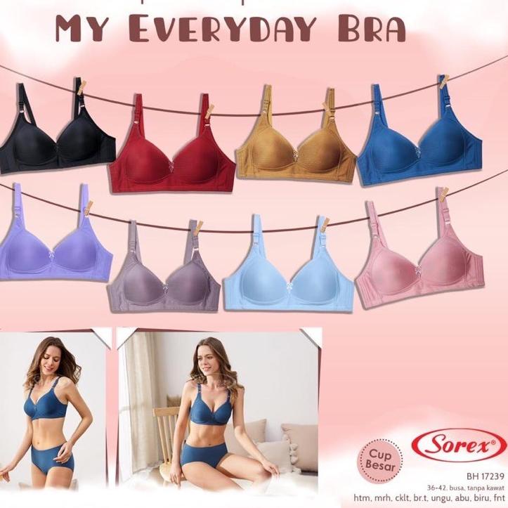 Bra Sorex TANPA KAWAT/BH sorex 17239 super soft/CUP BESAR C UK 36-42