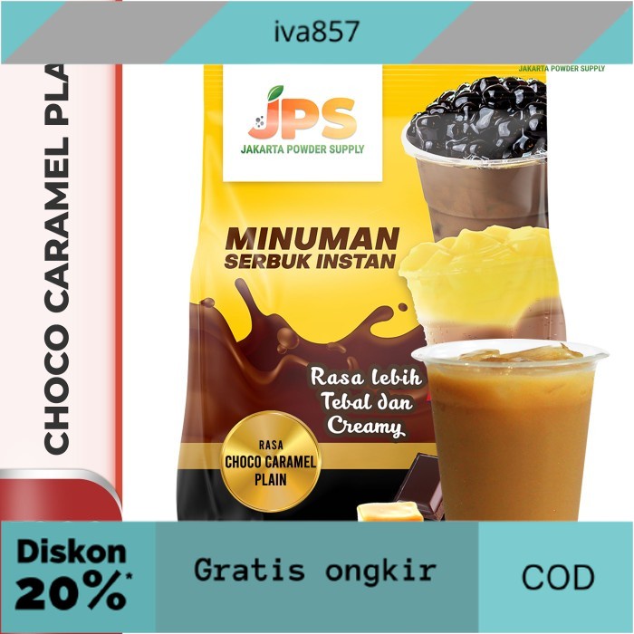 

PROMO Bubuk Minuman Choco Caramel Plain Powder JPS Tanpa Gula GRATIS ONGKIR