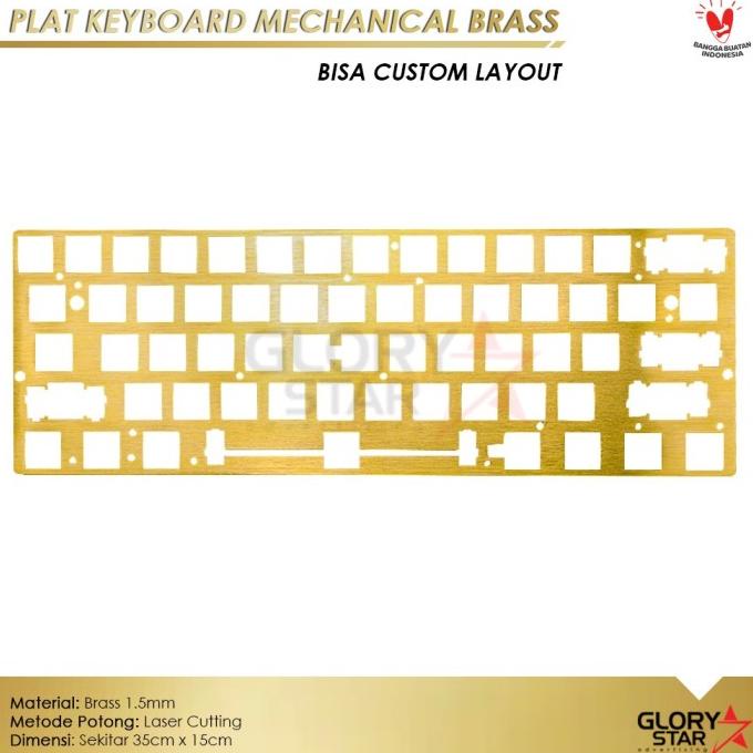 ORIGINAL Plat Keyboard Mekanikal Kuningan Custom/Mechanical Brass Plate Custom