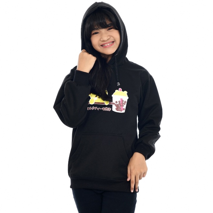 Sweater Anak Perempuan Boba Switer Hoodie Anak Usia 6 Tahun Sampai 13 Tahun