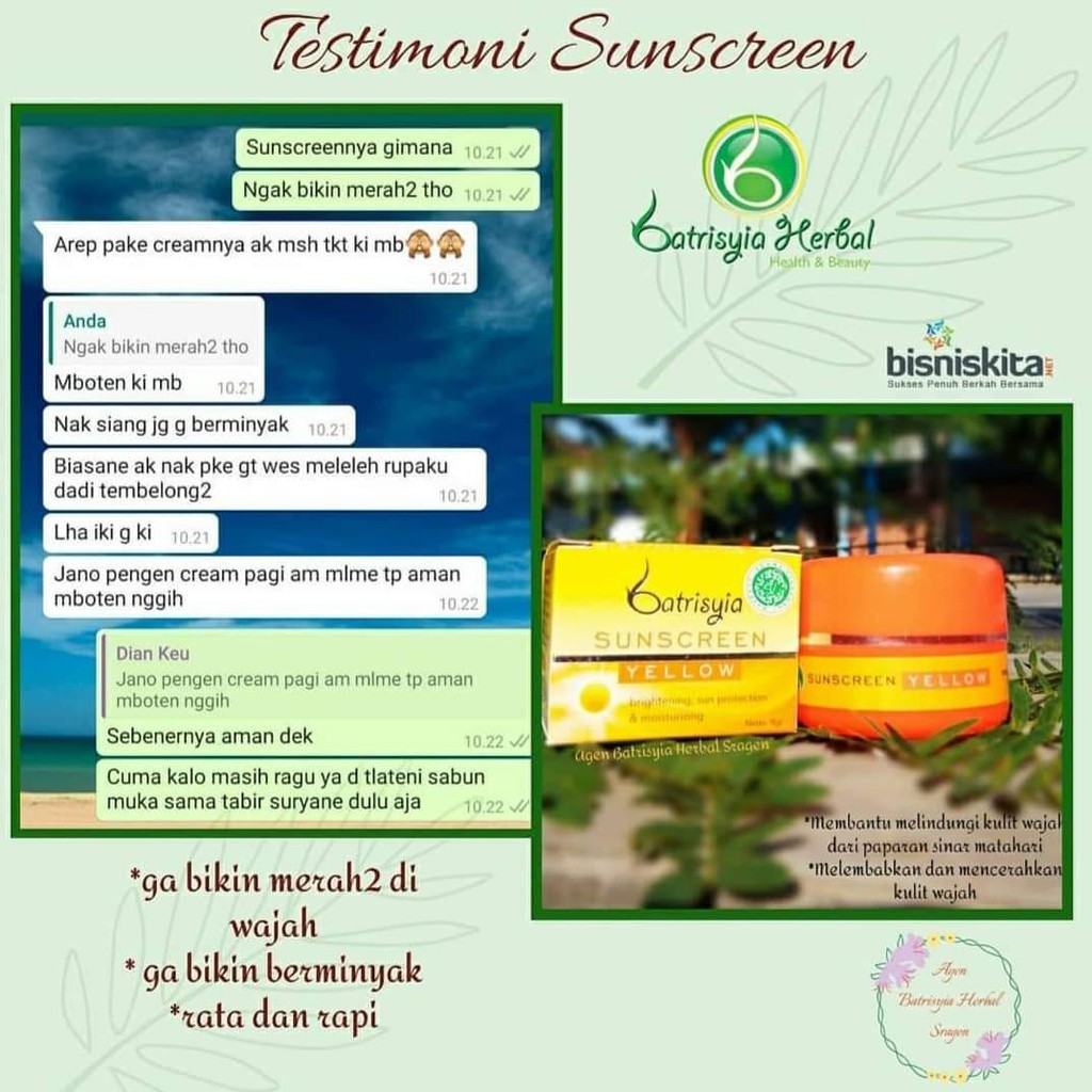 Sunscreen Yellow Batrisyia Herbal