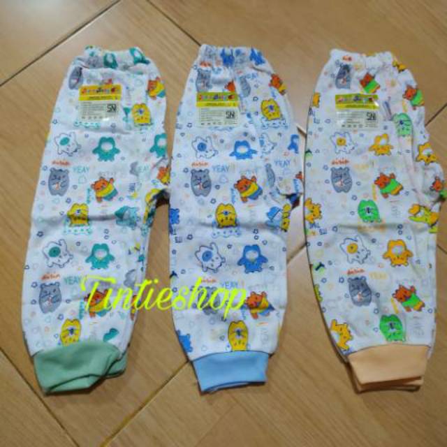 celana panjang bayi Airin Motif  (3pcs)