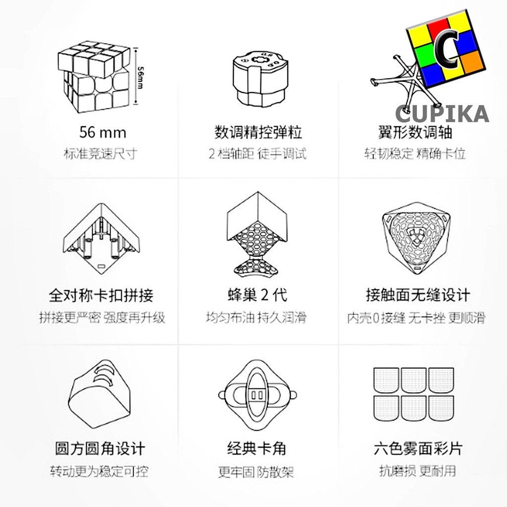 Rubik 3x3 GAN 356 RS Stickerless ORIGINAL