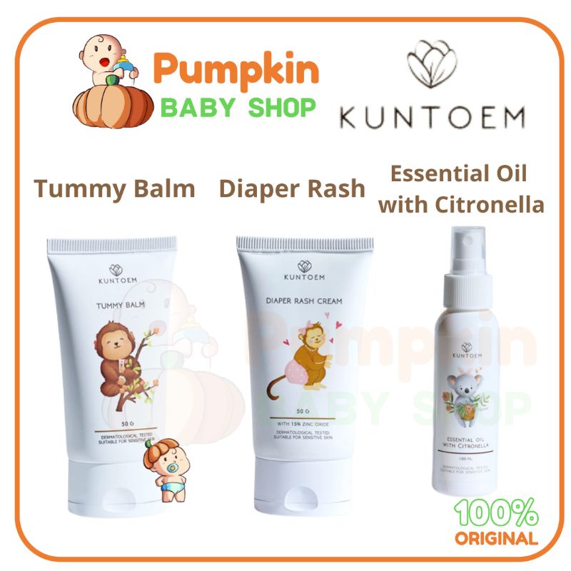 Kuntoem Tummy Balm / Diaper Rash Cream / Essential oil with Citronella