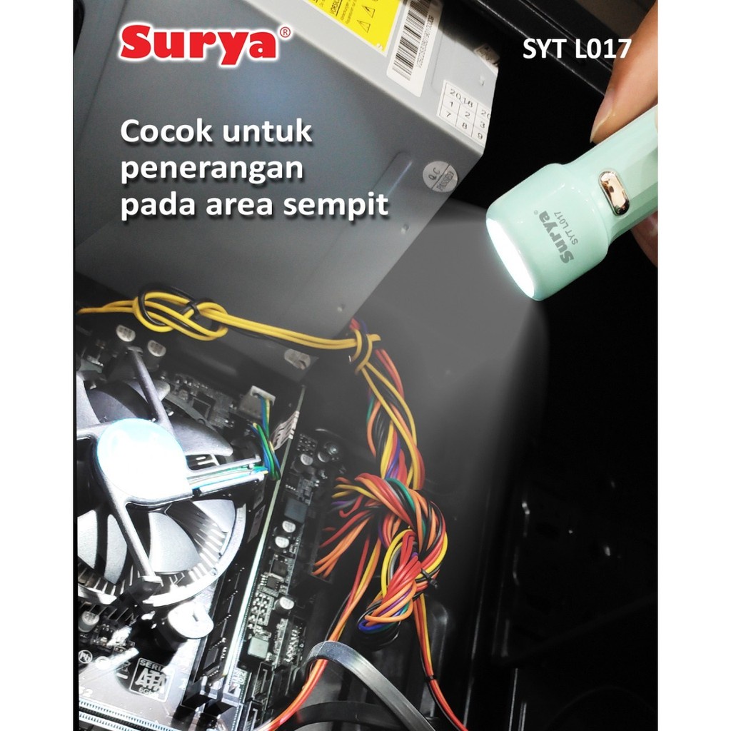 [BISA COD] 1 Pcs Senter Led Kecil Mini SURYA L017 Sangat Terang Bisa Recas Bat Lithium