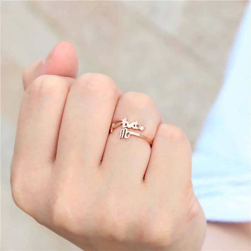 Cincin Jari Telunjuk Model Terbuka Desain Zodiak Untuk Hadiah Ulang Tahun Wanita