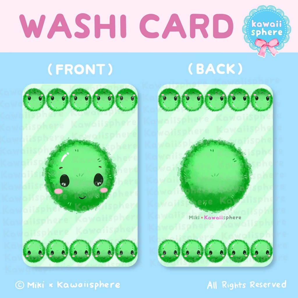 

Marimo Lace Washi Card | Washi Sample Card PVC | Kawaiisphere CMK102