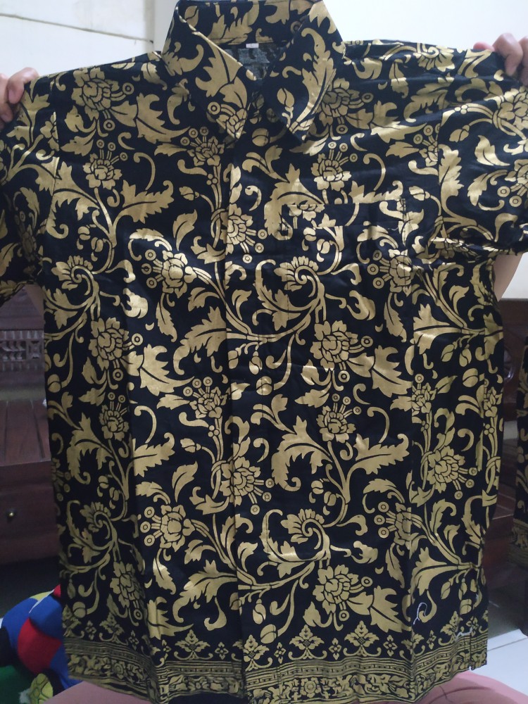 Kemeja Batik Pria Lengan Panjang M L Xl Xxl