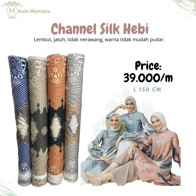 Kain Memora Kain ChannelSilk Motif Beberapa Warna Bahan Lembut dan Jatuh Lebar – 150 cm Best Price