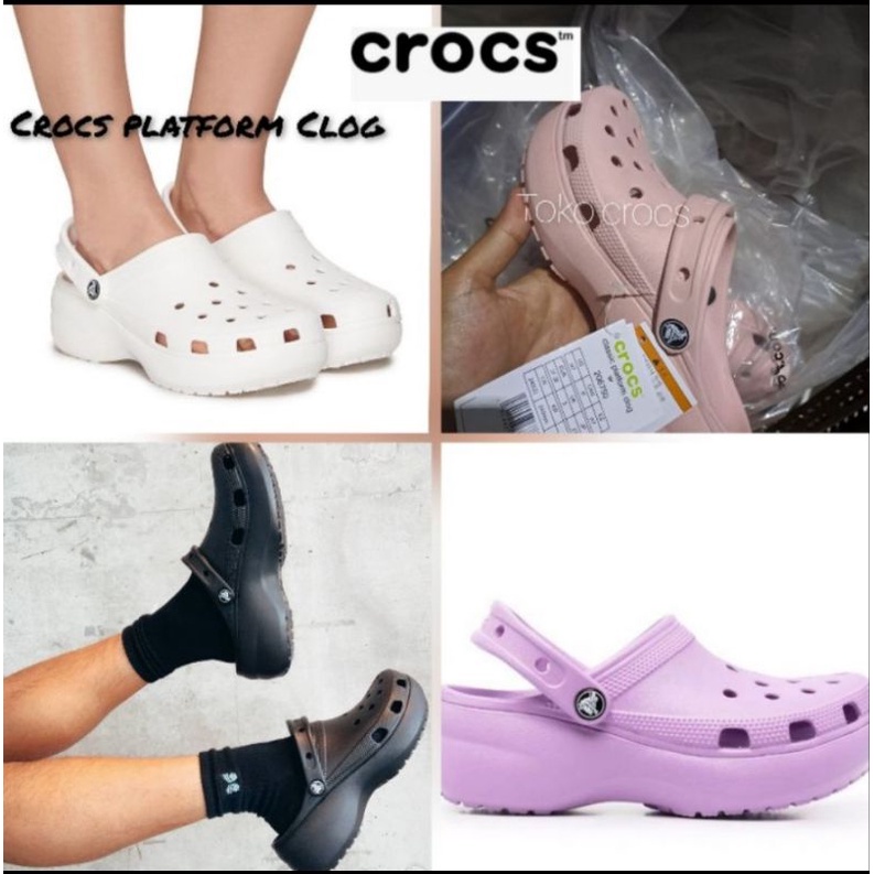 crocs Platform clog woman /Crocs classic clog platform / Sandal wanita crocs classic platform bae / crocs platform clog