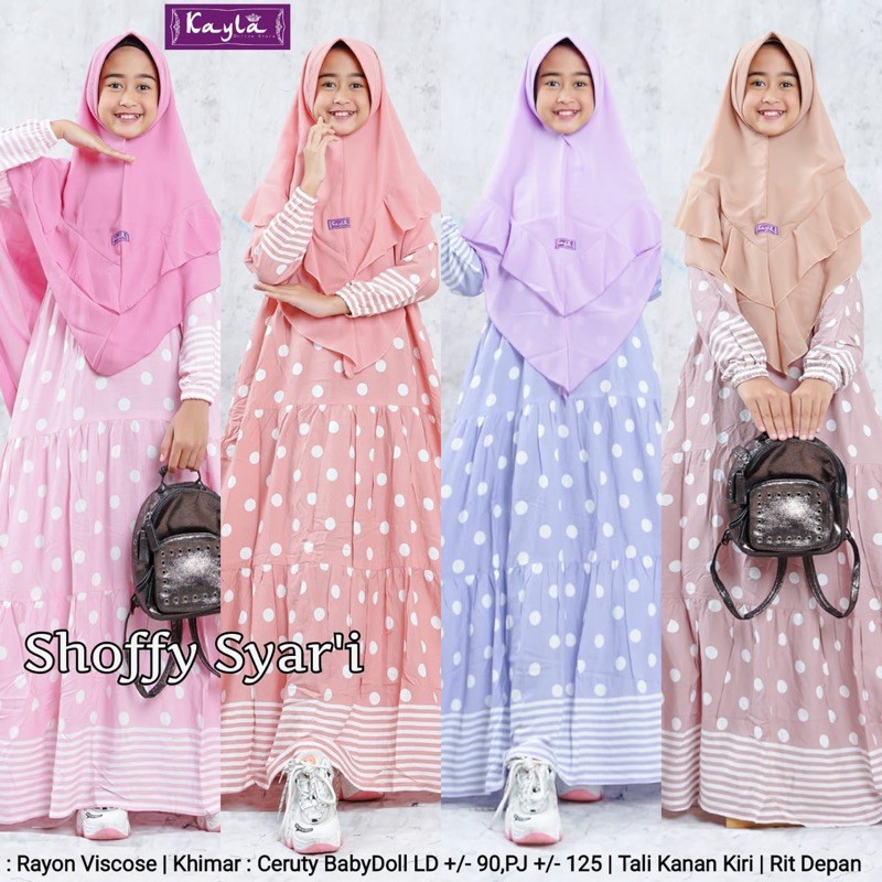 GAMIS ANAK RAYON VISCOE SHOFFY SYARI KIDS BY KAYLA